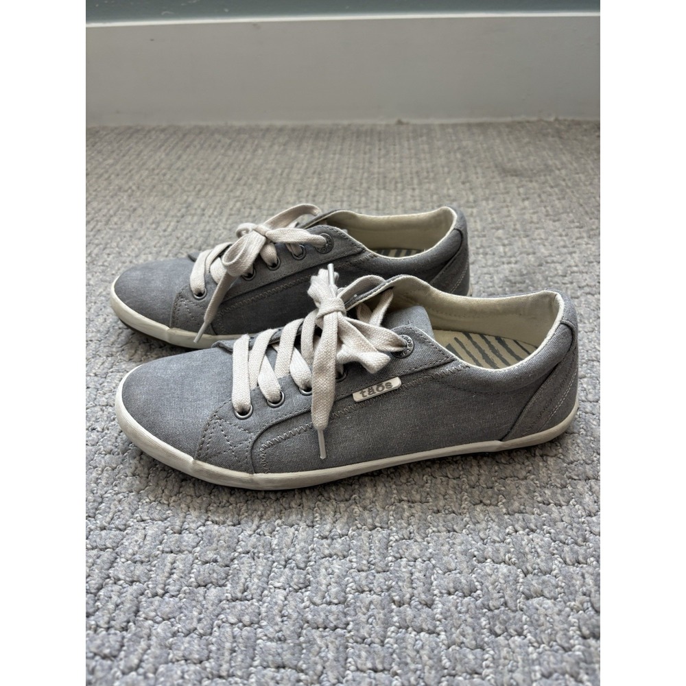 Taos Star Canvas Sneakers Women's 8.5 US Gray Lace Up Casual